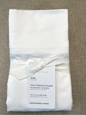 Pottery barn KING 700-Thread-Count Sateen Pillowcases - Set Of 2